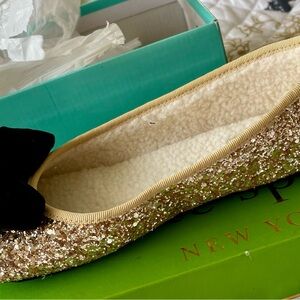 Kate Spade Glitter Slipper/ Flats!! NWOT Never worn. In box. Size 9 Medium Width